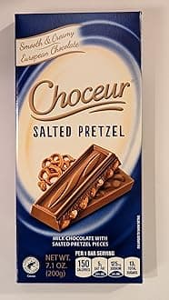 Choceur Smooth & Creamy European Chocolate: Crunchy Salted Caramel, Milk Caramel, Salted Pretzel (Salted Pretzel)