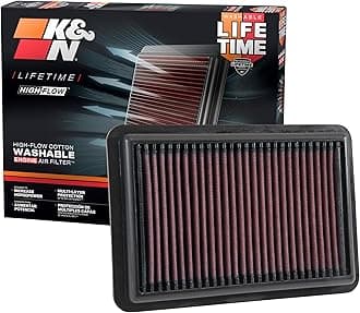 K&N Engine Air Filter: High Performance, Premium, Washable, Replacement Filter: 2017-2019 Hyundai/Kia L3/L4 (Elanta, i30, Kona, Veloster, Cee d, Forte), 33-5050