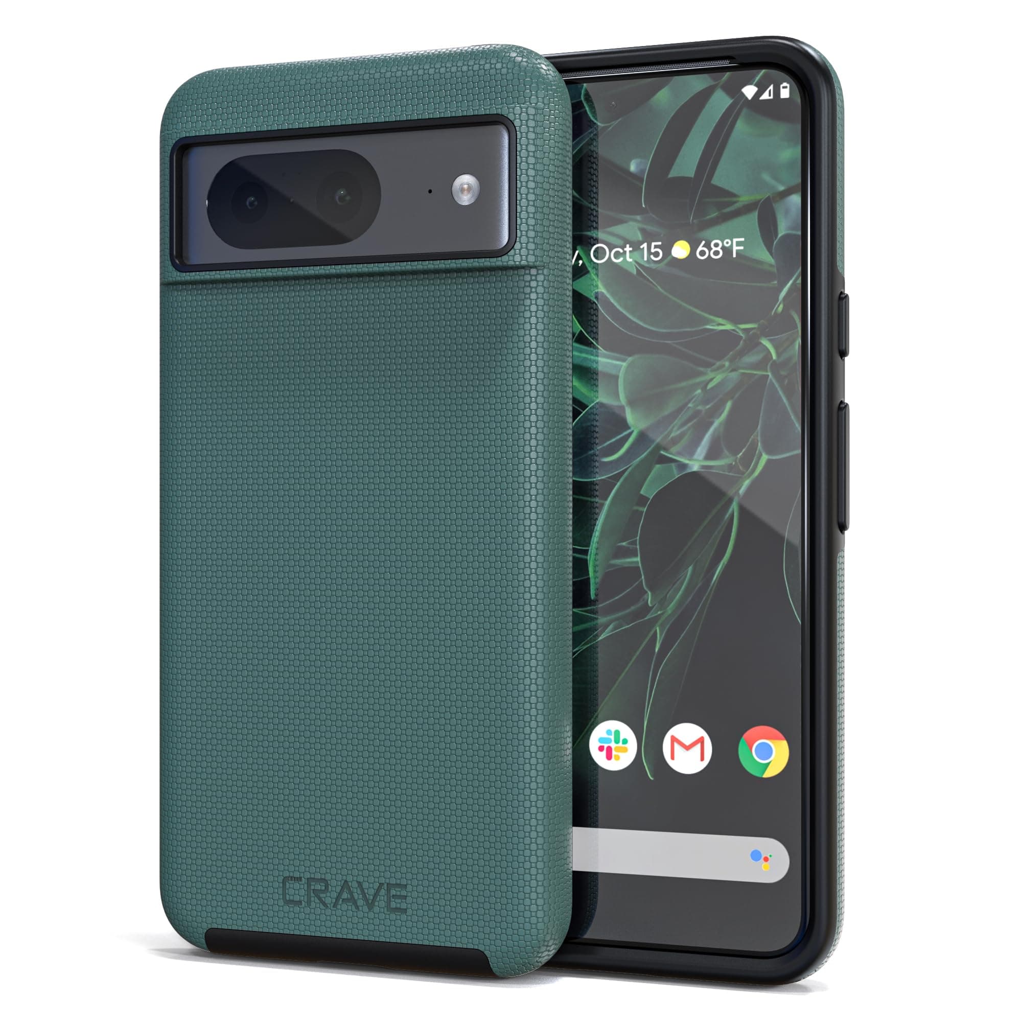 Crave for Google Pixel 8 Case, Shockproof Protection Dual Layer Case for Google Pixel 8 (6.2 inch) - Forest Green