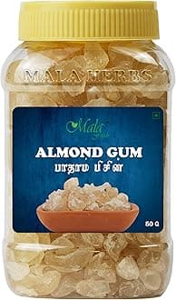 MALA Almond Gum / Badam Pisin- 50 GMS/ Gond Katira Pure Organic - 50 Gms (Edible Gum)