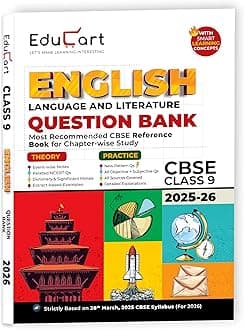 Educart CBSE Question Bank Class 9 English Language and Literature 2025-26 on new Syllabus 2026 (Most Recommended NCERT based Reference Book) Paperback – 14 April 2025