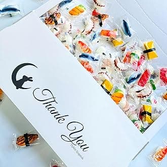 【Riorio Gift】 Sushi Candy 500g Gift Box Set, Approximately 130 Pieces, Cute Sushi Ingredients Candy, Yogurt Flavor, Delicious, Valentine's Day, White Day, Event, Distribution, Scattering, Snacks