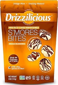 Mini Flavored Rice Cakes S'mores - Rice Crisps, Healthy Snack for Adults and Kids, Vegan, Gluten Free Snack, Allergen Free, Only 90 Calories Per 21 Pieces - 4 oz (Pack of 6)
