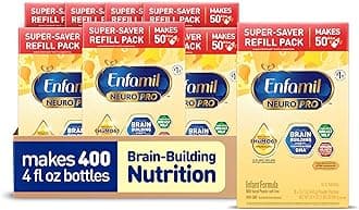 EnfamilNeuroPro Baby Formula, Infant Formula Nutrition, Triple Prebiotic Immune Blend, 2'FL HMO, & Expert-Recommended Omega-3 DHA, Perfect Choice for Baby Milk, Non-GMO, Refill Box, 31.4 Ounces (Pack of 8)