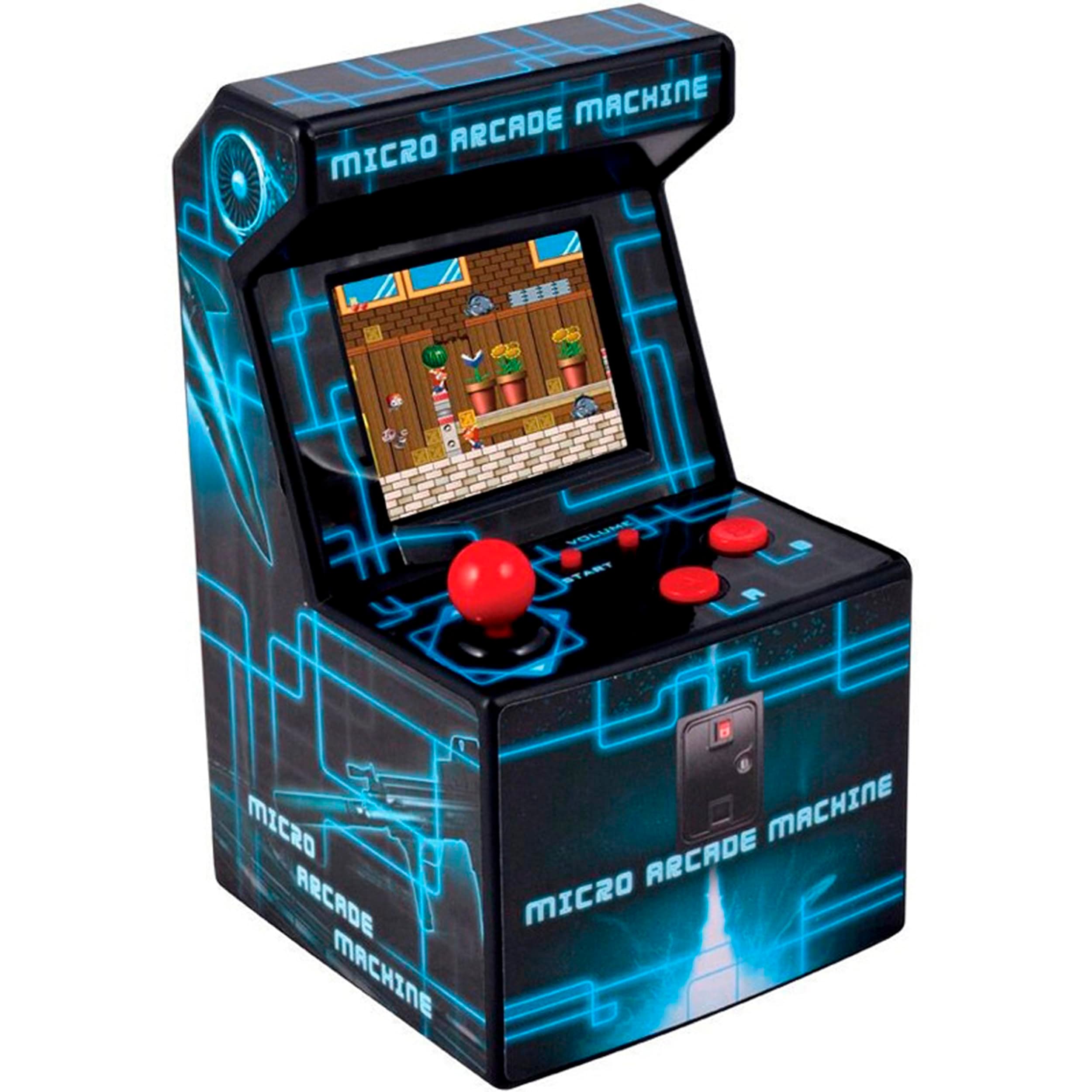 ITAL Mini Arcade Machine / Portable Mini Console with Retro Design And 250 Games / 16 Bits / Perfect As A Geek Gift For Children And Adults (Blue)