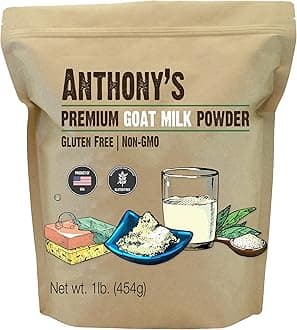 Anthony's Premium Goat Milk Powder, 1 lb, Gluten Free, Non GMO, No Additives