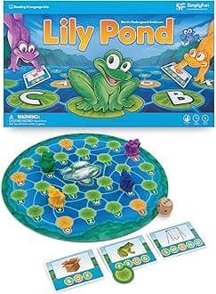 SimplyFun Lily Pond - an Educational Game to Practice Early Reading and Spelling - an Engaging and Fun Toddler Game - 2 to 4 Players, Ages 4 & Up