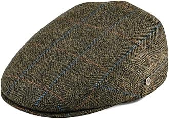 VOBOOM Men's Herringbone Flat Ivy Newsboy Hat Wool Blend Gatsby Cabbie Cap