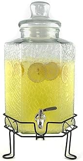 Redfern 2.5 Gallon Glass Beverage Dispenser Stainless Spigot and Stand
