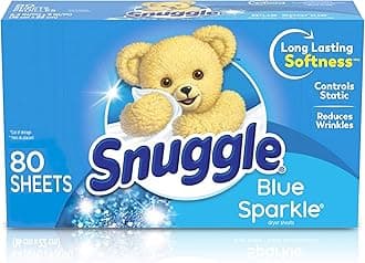 Fabric Softener Dryer Sheets, Blue Sparkle, 80 Count