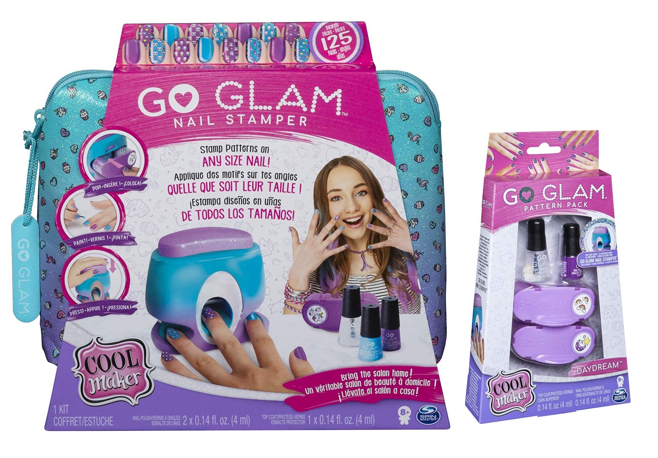 Go Glam Cool Maker Nail Stamper and Daydream Pattern Pack Refill, 7 Patterns to Decorate 175 Nails