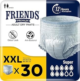 30 x Friends Unisex Incontinence Pants Super XXL (34-65 inches)