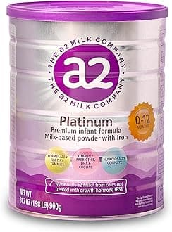 a2 MilkPlatinum® Premium Infant Formula for Babies ages 0-12 Months, Milk-Based Powder with Iron. Nutritionally Complete, made with Pure and Natural ® - 31.7- oz Can
