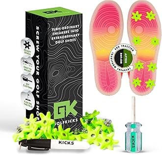 GolfkicksGolf Traction Kit for Sneakers with DIY Golf Spikes - Add Golf Cleats to Any Shoe, 20 Count - As Seen On Shark Tank - PRE-Sale