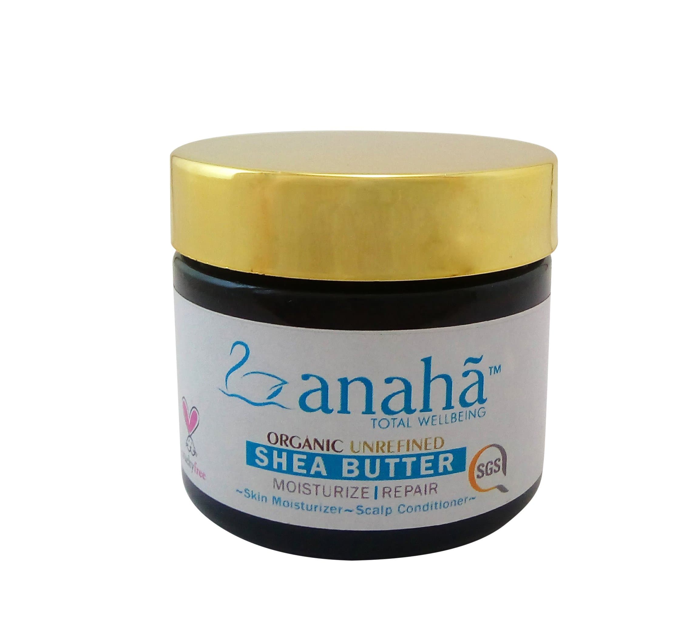 Anaha Organic Unrefined Raw Shea Butter, Off White, 40 g