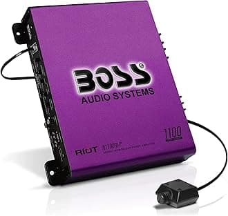 Boss Audio Systems R1100M-P Car Monobloc Amplifier - 1100 High Output, 2-8 Ohm Stable, Low/High Level Inputs, Low Pass Crossover Power Supply MOSFET