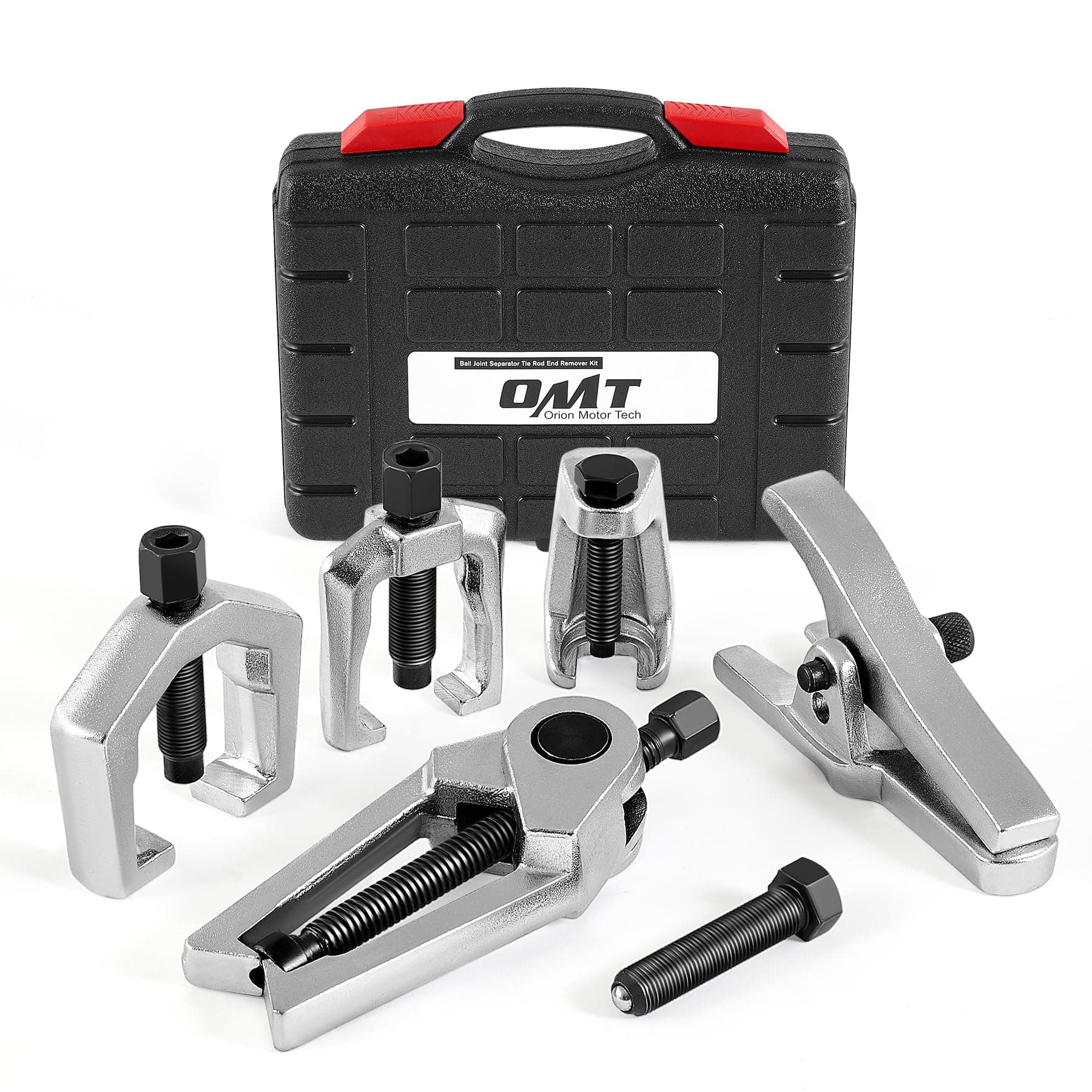 Orion Motor Tech 5-in-1 Ball Joint Separator, Pitman Arm Puller, Tie Rod End Tool Set for Front End Service, Splitter Removal Kit (BS06)