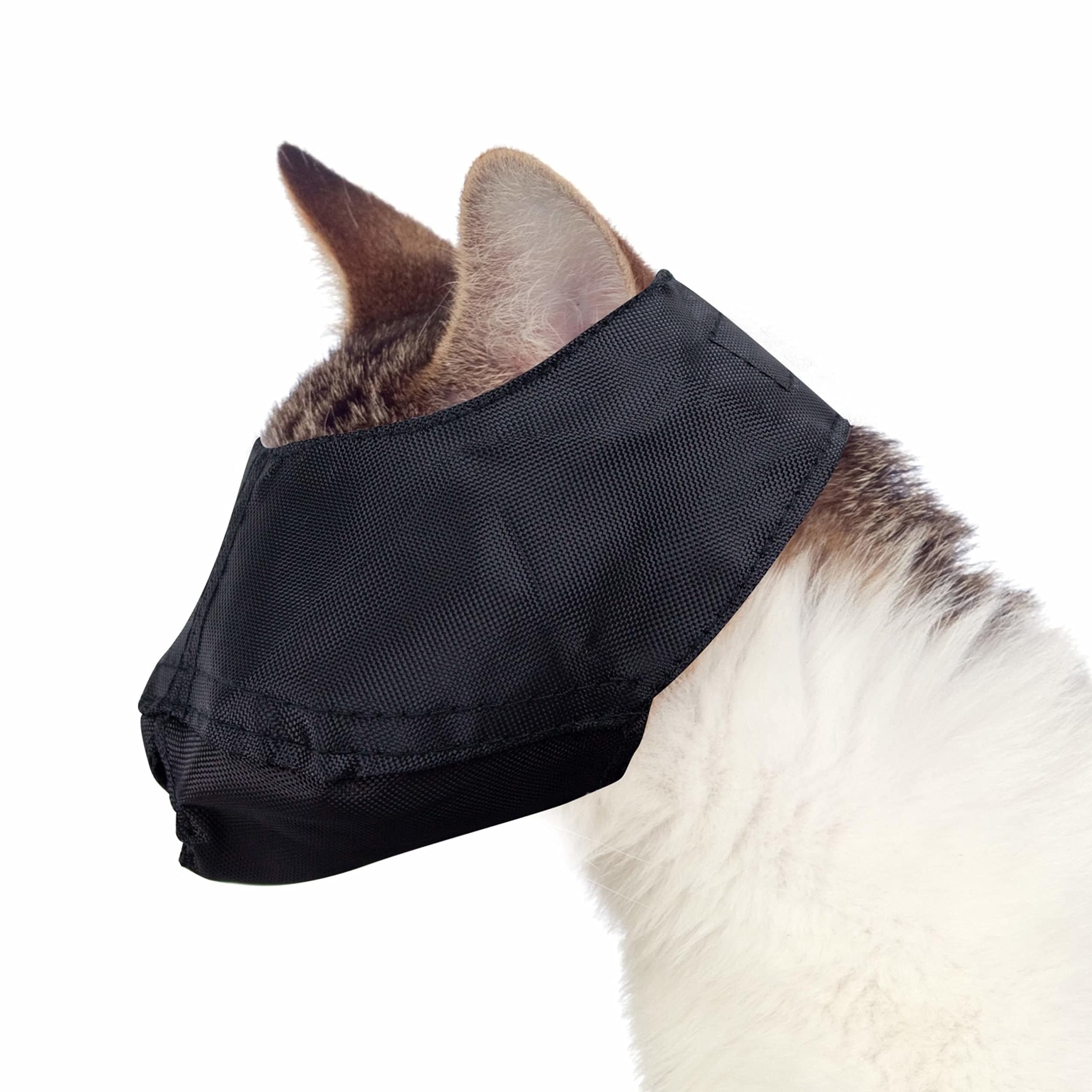 Cat Muzzle: Size Choice or 3 Pack (SMALL, MEDIUM or LARGE) BLACK, by Downtown Pet Supply