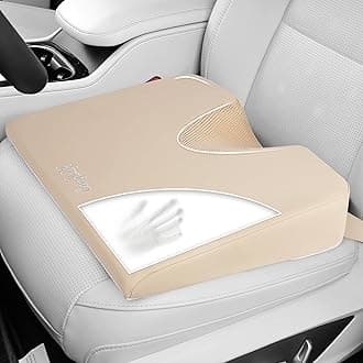 ComfiLife Car Seat Cushion – Premium Wedge Memory Foam Car Cushions for Driving – Auto Seat Cushion – Back & Sciatica Pain Relief for Long Drives – Comfort for Car Driver, Office, Truck Seat (Beige)