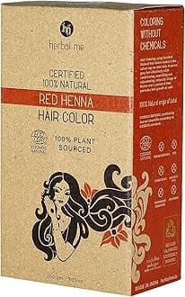 - HM Herbal Me Natural Hair Color | CERTIFIED 100% Natural by Ecocert Greenlife (France) I Chemical Free I No Preservatives I Plant Based Hair Dye I Men & Women (Red Henna)