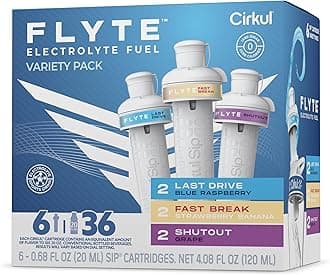 Cirkul Flyte Electrolytes Flavor Water Variety Pack, Makes 36 Drinks, No Sugar, Zero Calorie Drink Mix, (2 Last Drive, 2 Fast Break, 2 Shutout)