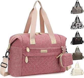 Diaper Bag Tote - Diaper Baby Bags with Pacifier Case, Shoulder Straps, Stroller Clips, Waterproof Large Mommy Bag Maternity Bag Travel Baby Bag for Mom and Dad, Pink