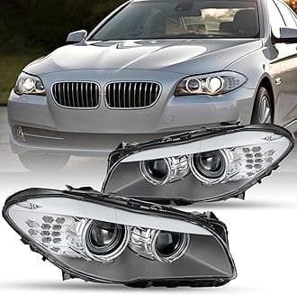 JSBOYAT HID/Xenon W/O AFS Type Fit for 2011-2013 BMW 5 Series F10 F18 528i 535i 550i M5 Headlight Assembly Replacement OE Style Driver and Passenger Side