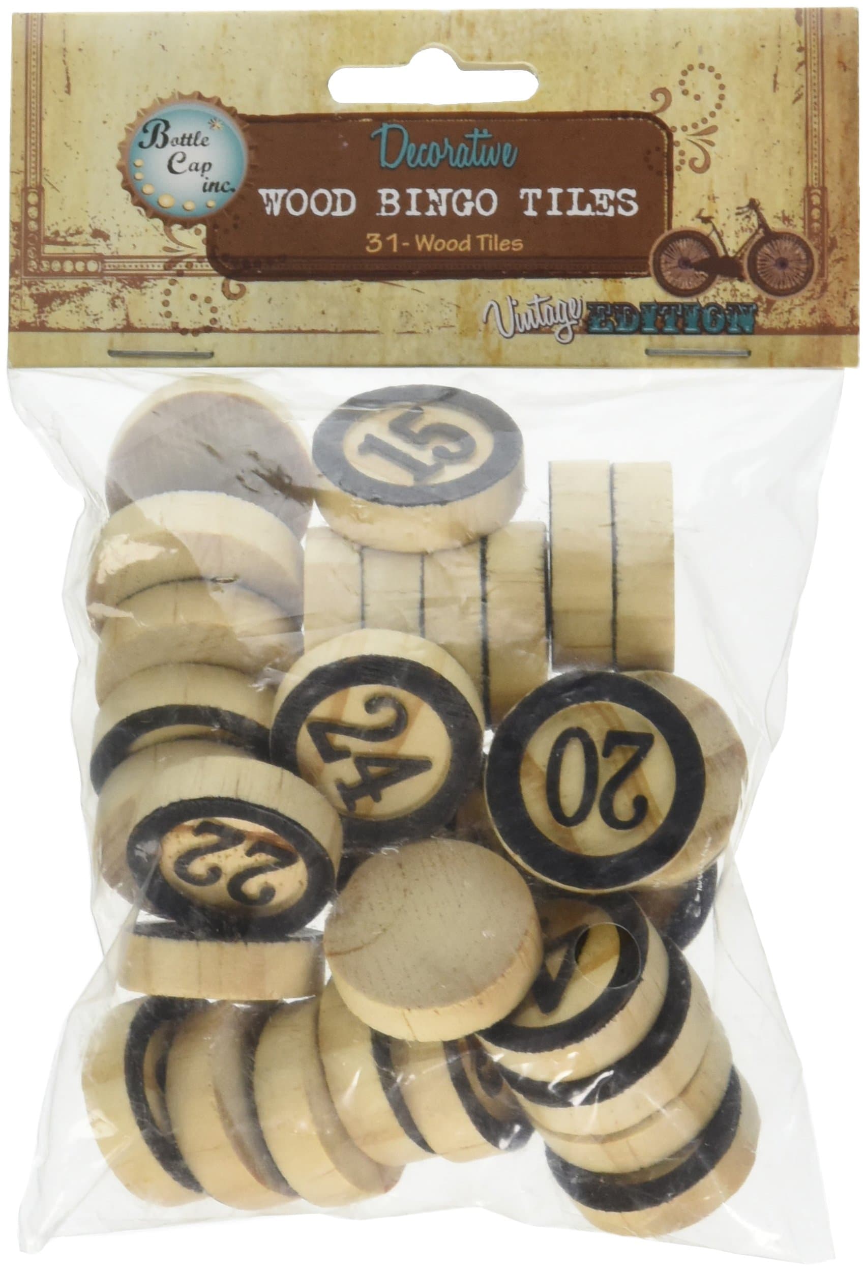 Vintage Collection Bottle Cap Bingo Chips 31/Pkg-Black