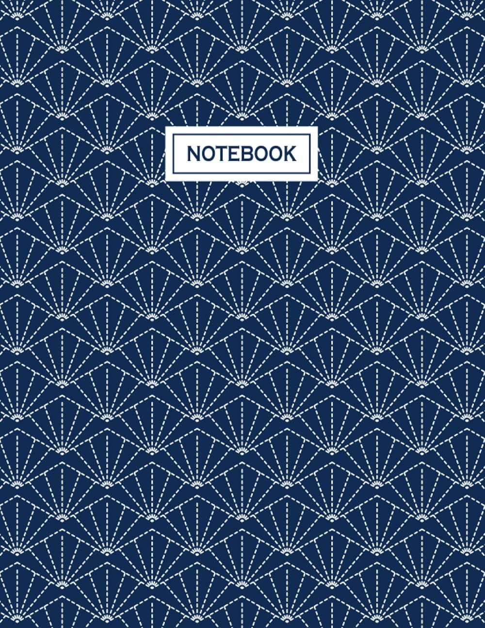 Notebook: Sashiko Pattern Cover Notebook (Volume 3)- Large 8.5 x 11 - Wide Ruled 200 Pages.: This Indigo - White pattern notebook is a wonderful multi-purpose journal.