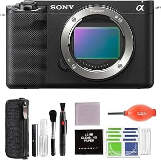 Sony Alpha ZV-E1 Full-Frame Interchangeable Lens Mirrorless Vlog Camera (Black) with Pixel Advance Accessories & Travel Bundle