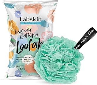 FABSKIN Loofah for Bathing | Bath Shower Loofah Sponge Scrubber Exfoliator for Women and Men | Bathing Sponge | Body Wash Scrub for Bathing | Bath Scrubber For Body (GREEN)