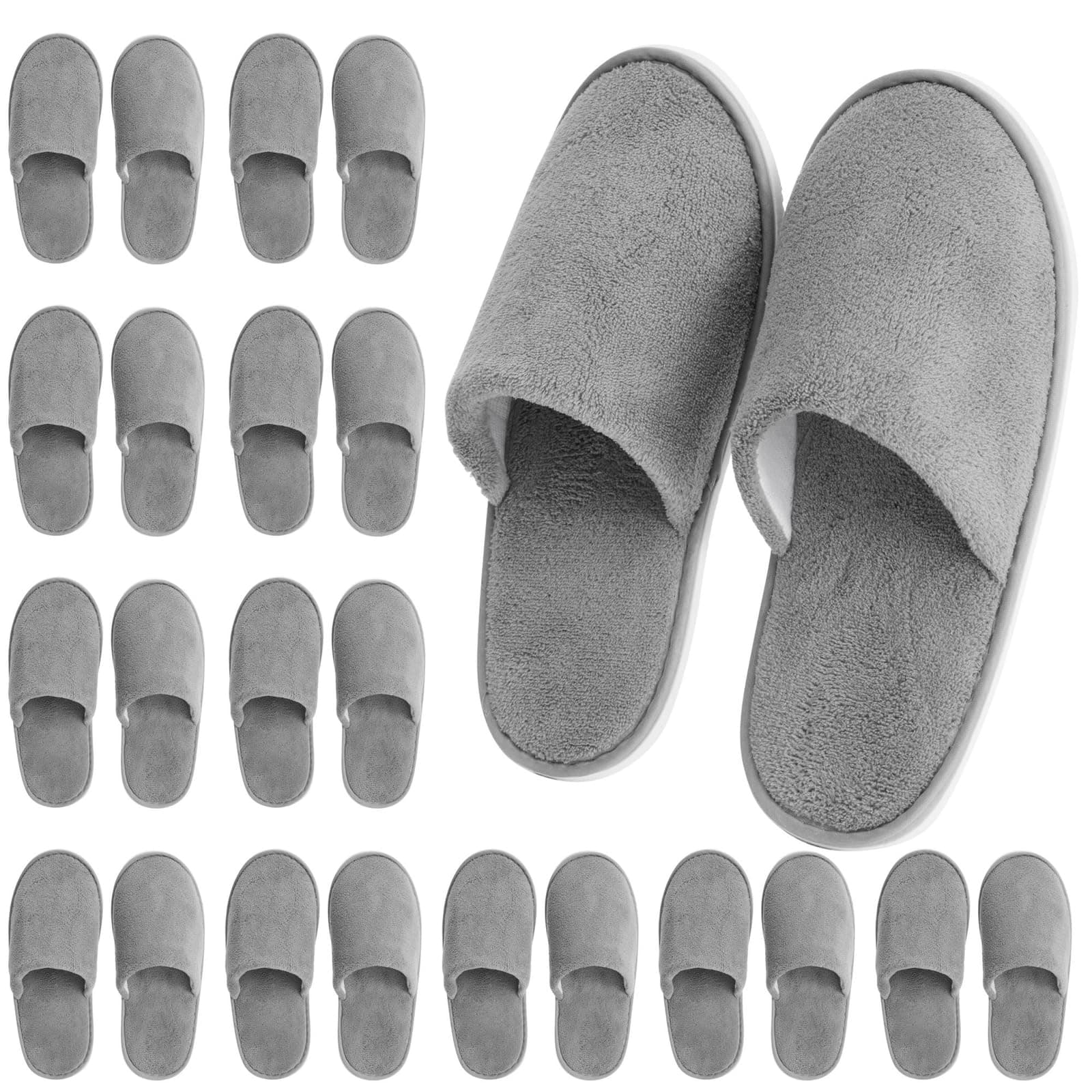 Juvale 12 Pairs Disposable Slippers for Guests, Bulk Pack for Hotel, Spa, Shoeless Home, (US Men Size 11, Women 12)