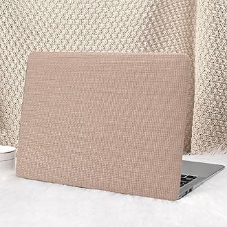 Seorsok Compatible with MacBook Pro 13 inch Case M2 2023,2022,2021-2016 A2338 M1 A2251 A2289 A2159 A1989 A1708 A1706,Elegant Leather Plastic Hard Shell Case with Keyboard Cover,Brown No Logo Cutout