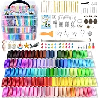 ARTFLY Polymer Clay, 112 Colors Clay Kit, Oven Bake Modeling Clay, Creative P...
