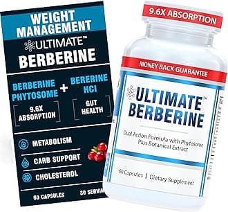 Berberine Phytosome for Optimal Metabolic Health After 35 - 9.6X Absorption Dual Action Formula for Appetite & Gut Health - Immunity & Cholesterol Support - Clinical Dose & Third Party Tested