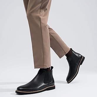 Vostey Chelsea Boots Men Casual Dress Boots Black Ankle Classic Slip on Boots for Men