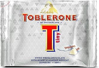 Toblerone Swiss White Chocolate with Honey & Almond Nougat Pouch, 200 Gm