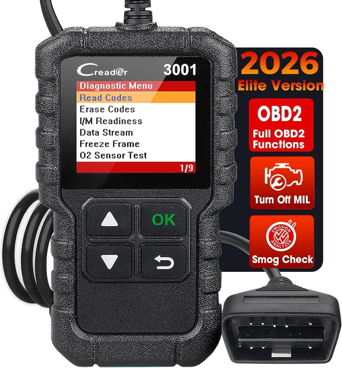 - LAUNCH Creader 3001 OBD2 Scanner, Engine Fault Code Reader Mode 6 CAN Diagnostic Scan Tool for All OBDII Protocol Cars Since 1996, Lifetime Free Update
