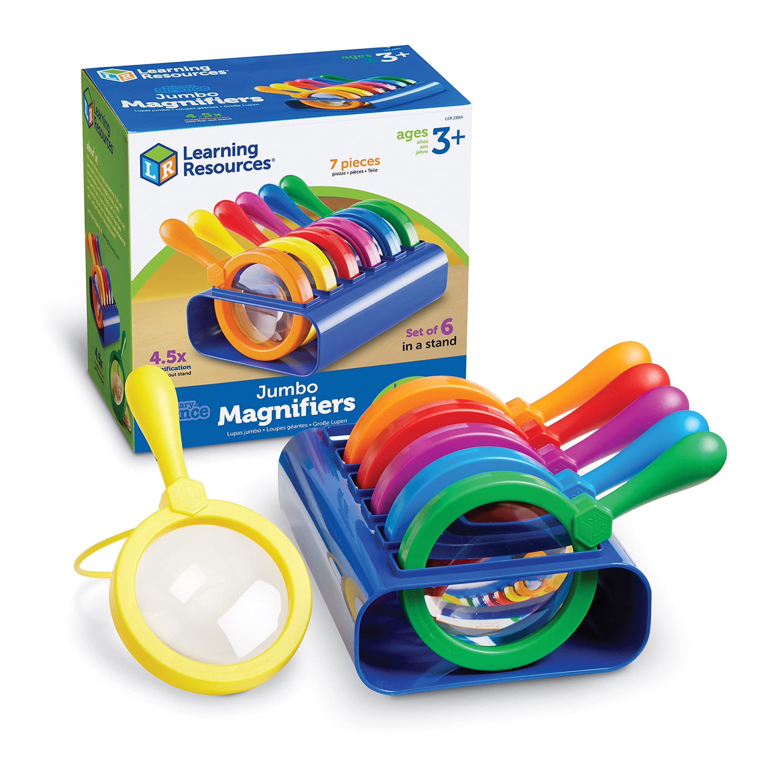 Learning Resources Primary Science Jumbo Magnifiers with Stand
