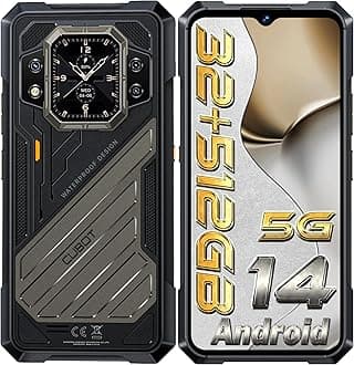 CUBOT KingKong X Rugged Smartphone 5G- 32GB RAM+512GB ROM Cell Phones, 10200mAh Battery, 100MP Camera, 6.58" FHD+1.85" Dual Screen, IP68/IP69K Phone Unlocked, 5G Dual SIM Android 14 Phone, NFC/GPS/OTG