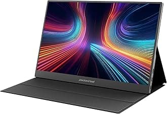 15.6" Portable FHD 1080P Monitor – Ultra-Slim IPS Display with USB-C & HDMI, Smart Cover & Speakers, HDR, Plug & Play – Ideal External Monitor for Laptop, PC, Phone, and Mac