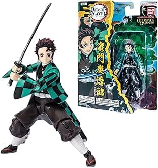 BANDAI Ultimate Legends Tanjiro Kamado Action Figure | 12.5cm Tanjiro Anime Figure With 27 Points Of Articulation And Accessories | Gift Collectable Demon Slayer Anime And Manga Merch Figures