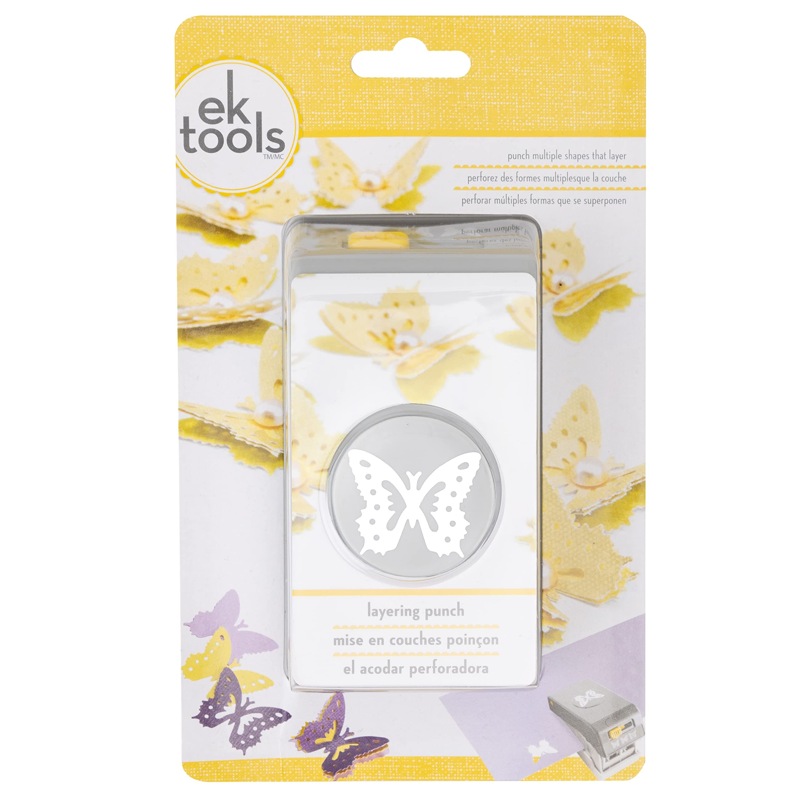 EK Tools Layering Paper Punch, Butterfly, Package
