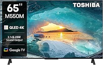 TOSHIBA 164 cm (65 inches) M550MP Series 4K Ultra HD Smart QLED Google TV 65M550MP (Black)