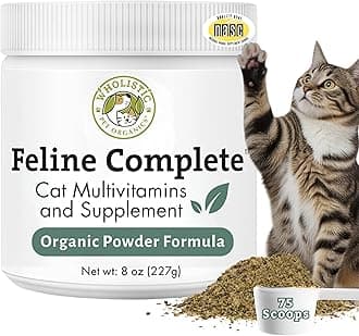 Feline Complete - 8 Oz - Multivitamin & Probiotic Powder for Cats - Natural Cat Food & Digestive Support - 75 Scoops