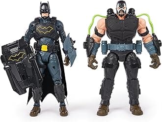DC Comics, Batman Adventures Battle Pack, Bane and Batman Action Figures Set, 14 Armour Accessories, 30-cm Super Hero Kids’ Toy for Boys & Girls