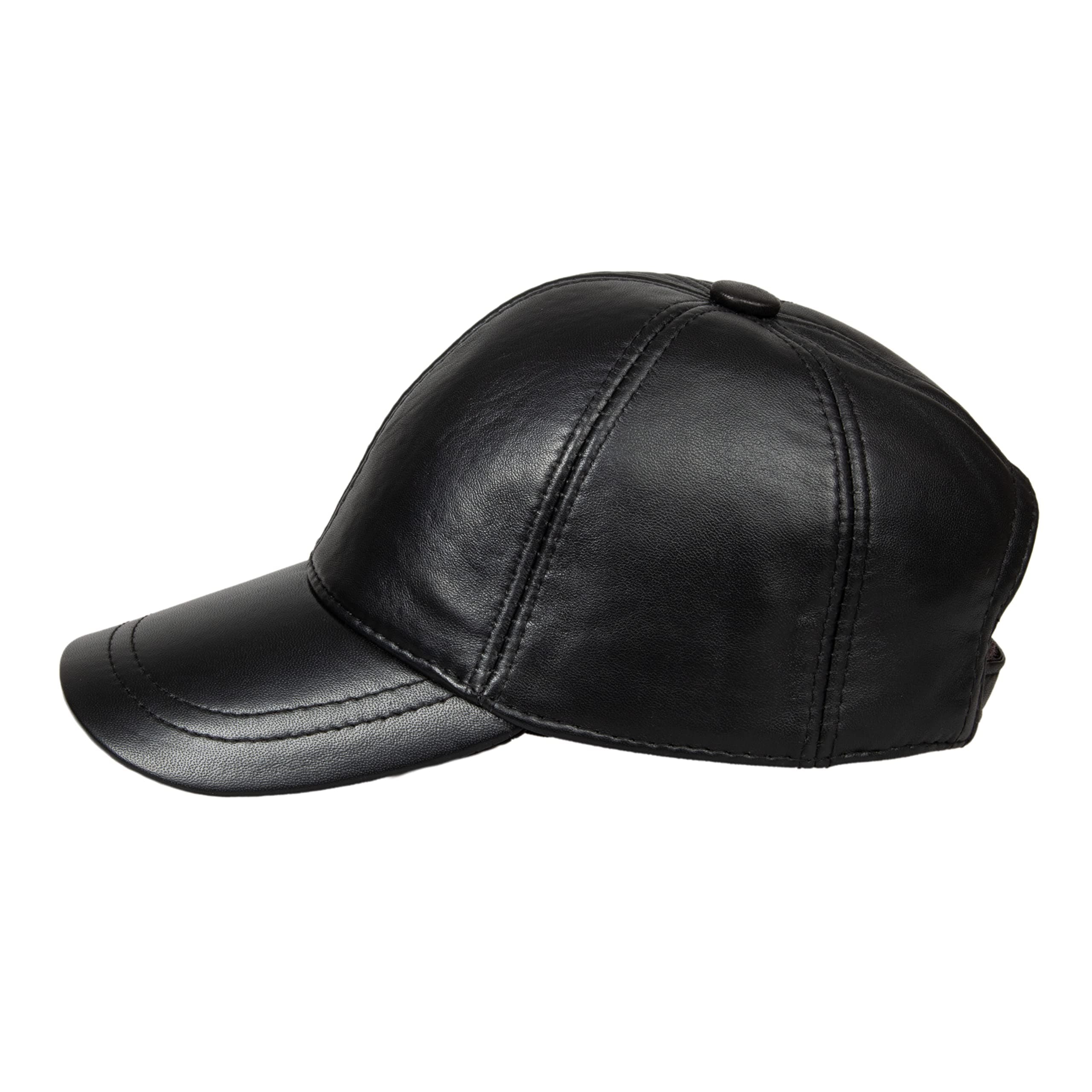 Genuine Leather Unisex Baseball Cap