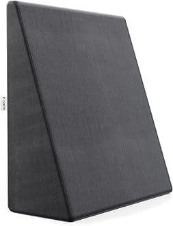 FOVERA Memory Foam Wedge Pillow | 2 Years Warranty | Wedge Cushion for Back Support, Acid Reflux, Snoring, GERD, Leg Elevation, Pregnancy (Velvet Dark Grey, Medium 7" Height)