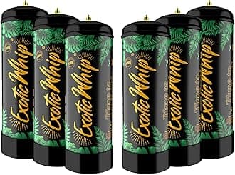 Exotic Whip 1350G Whipped Cream Charger - European Food Grade Nitrous Oxide Whip It for your universal Whipped Cream Dispenser – (6 Nitrous Oxide Tanks)