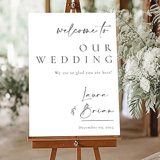 Personalized Wedding Welcome Sign - Custom Wedding Signs for Reception - Custom Wedding decorations Signs - Welcome to Our Wedding Sign